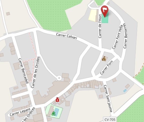 Mapa de la pista esportiva de Gaianes