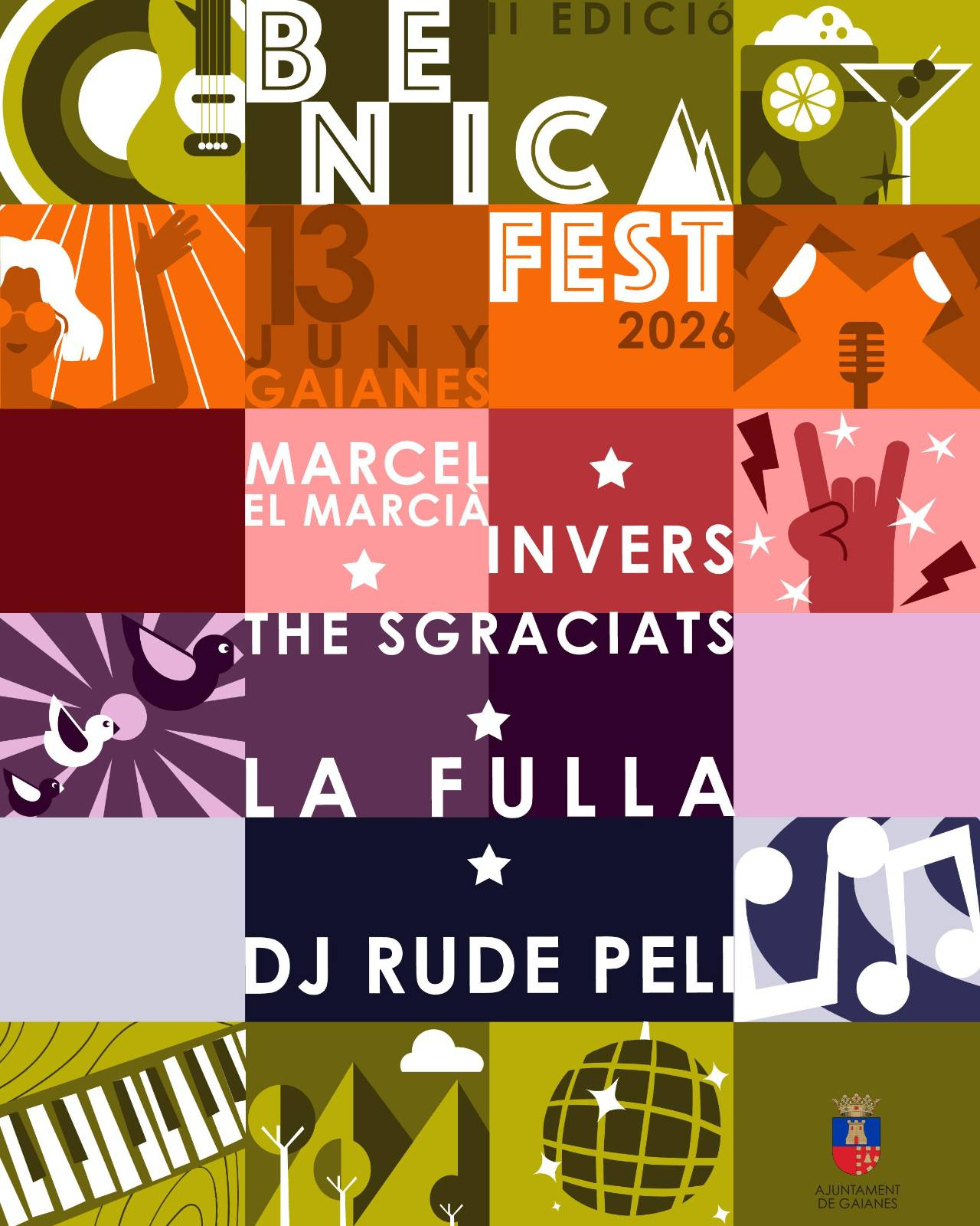 Cartell del Benicafest 2026 amb el lineup